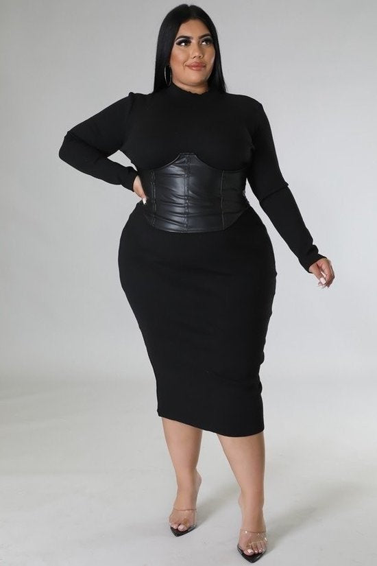The Daily Slay Knitted Plus Size Dress